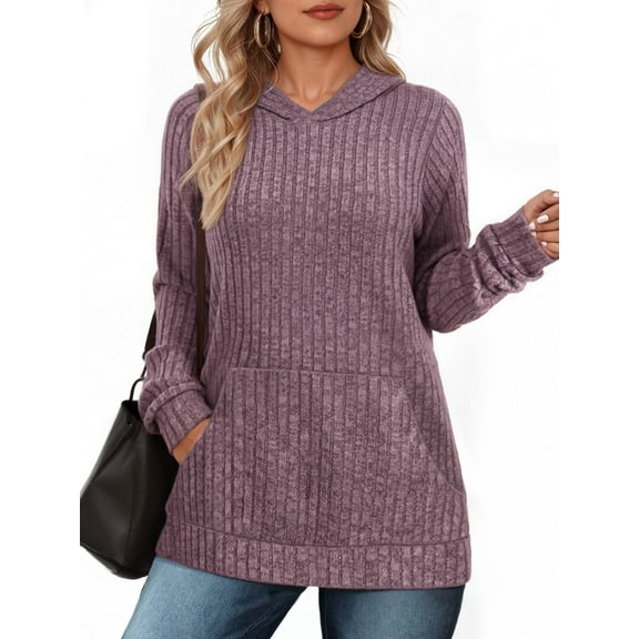 OALUXE Hoodies for Women Long Sleeve Shirts Pullover Sweatshirts Casual Fall Tunic Tops with Pocket