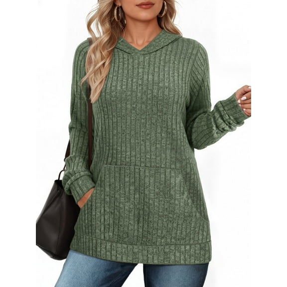 OALUXE Hoodies for Women Long Sleeve Shirts Pullover Sweatshirts Casual Fall Tunic Tops with Pocket