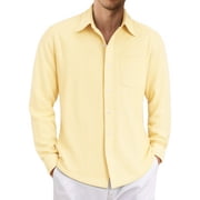 Mens Savings Dress Shirts in Mens Savings Clothing | Yellow - Walmart.com