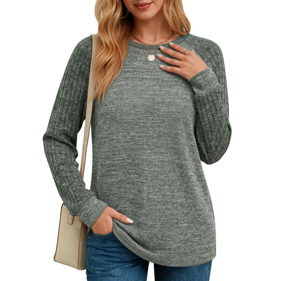 OALUXE Long Sleeve Shirts for Women Fall Tunics Tops Casual Loose Fit Dressy Sweaters Blouses