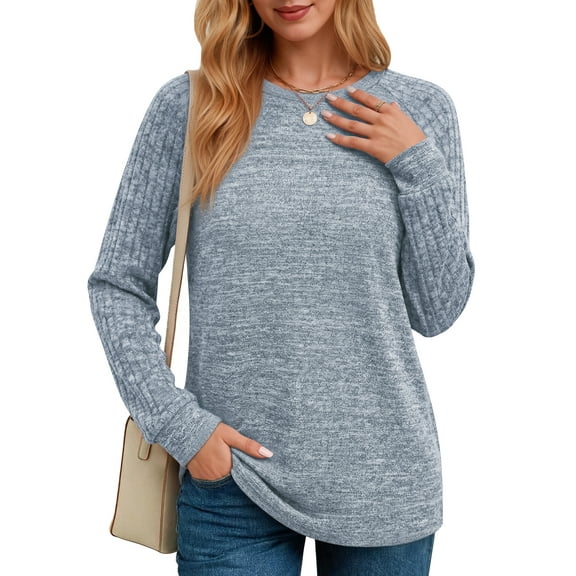 OALUXE Long Sleeve Shirts for Women Fall Tunics Tops Casual Loose Fit Dressy Sweaters Blouses