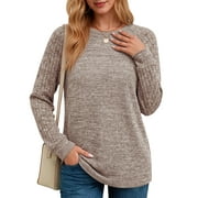 OALUXE Long Sleeve Shirts for Women Fall Tunics Tops Casual Loose Fit Dressy Sweaters Blouses