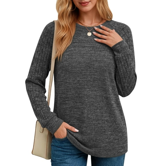 OALUXE Long Sleeve Shirts for Women Fall Tunics Tops Casual Loose Fit Dressy Sweaters Blouses