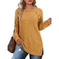 thumbnail image 1 of OALUXE Long Sleeve Shirts for Women Casual Tunic Tops Loose Fit Dressy Lightweight Sweaters, 1 of 7