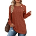 thumbnail image 1 of OALUXE Long Sleeve Shirts for Women Casual Tunic Tops Loose Fit Dressy Lightweight Sweaters, 1 of 7