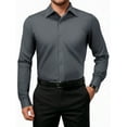 thumbnail image 1 of OALUXE Mens Dress Shirts Formal Long Sleeve Button Down Business Solid Shirt, 1 of 7