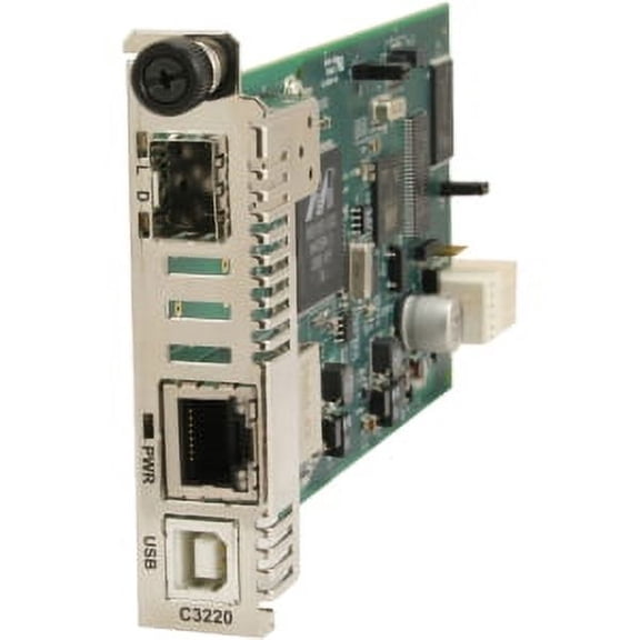 10/100/1000Base-T RJ-45 [100 m] to 2 100/1000Base-X SFP Slots empty - MEDIA CONVERTER- 10/100/1000BASET TO 2xSFP
