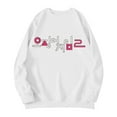 OAMDNDEA Squid Game Sweatshirts for Women English Title Logo Oversized