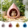 thumbnail image 1 of OANLKGI Ceramic Hamster Hideout, Teardrop‑Shaped Hamster House and Habitat, Small Pet Cave House, Breathable Ceramic Sleeping Nest for Hamsters, Gerbils, Mice, Sugar Gliders Cage Decor, 1 of 7