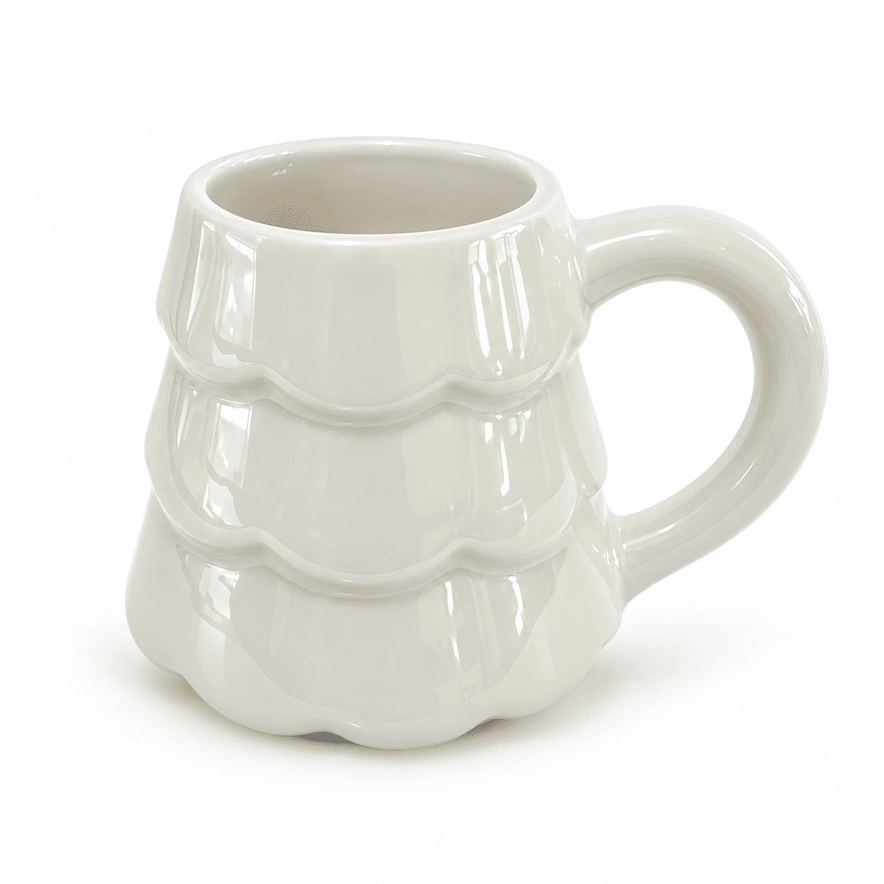 OANLKGI Christmas Tree Mug 4.72 x 3.54 in Layered Tree Shape Ceramic ...