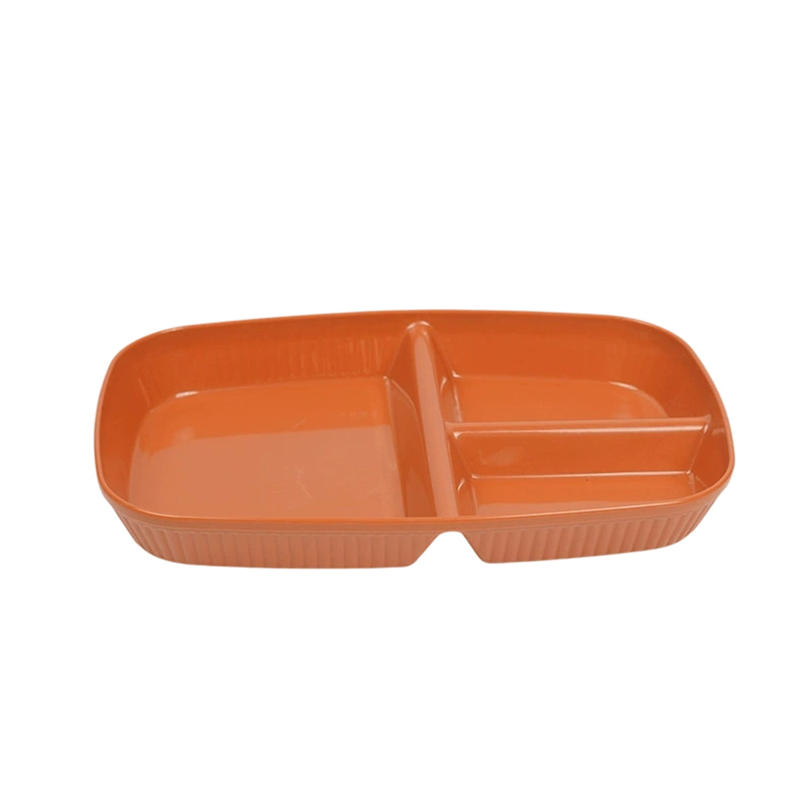 Rectangular Sides Signs OANLKGI Divided Serving Plate 10.63 x 7.09 in Three Sections Sectioned ...
