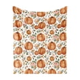 thumbnail image 1 of OANLKGI Halloween Pets Flannel Blanket, Fall White Pumpkin Orange Leaves Soft Fuzzy Fluffy Plush Cozy Fleece Premium Blankets for Dog Cat Puppy Kitten Couch Protection, 1 of 6