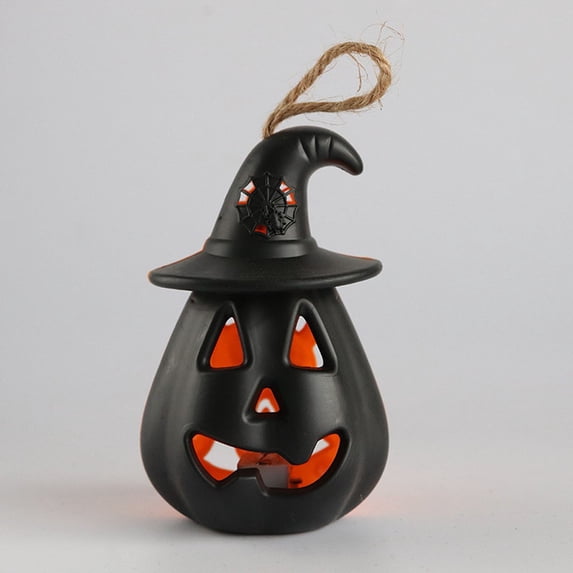OANLKGI Halloween Pumpkin Decoration with Light, Spooky Decor Pumpkin Holding Mini Pumpkin with LED Lights, Festive Tabletop Decor for Halloween Party, Home & Indoor Display