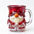 thumbnail image 1 of OANLKGI Santa Gnome Glass Mug Holiday Shaped Coffee Mug 4.8 IN High with Handle for Hot Cocoa Tea Water Home Office Kitchen Table Decor, Red, 1 of 5