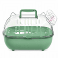 thumbnail image 1 of OANLKGI Small Pet Travel Carrier 10.83 x 8.66 IN Acrylic Viewing Panels Transparent Animal Transport Box Water Bottle and Carry Handle Portable Ventilated Pet Cage Pet Travel Green, 1 of 5