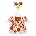 thumbnail image 1 of OANLKGI Thanksgiving Fall Goose Dress 23 Inch Harvest Printed Outfit With Matching Bow Decor Replacement Clothing For Porch Goose Figurine Front Porch Farmhouse Seasonal Decor, 1 of 8