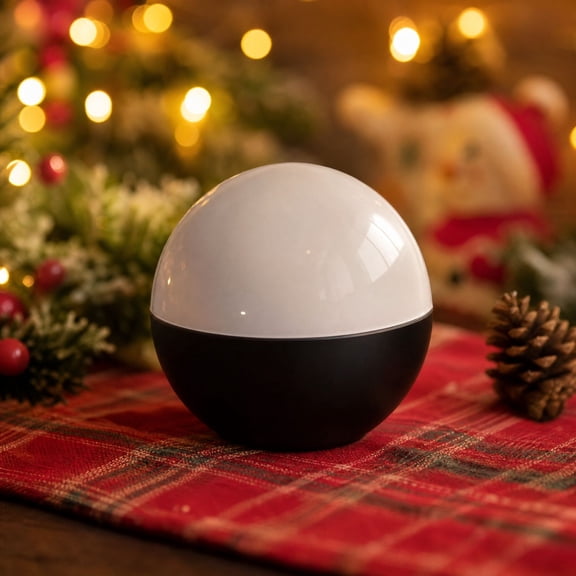 OANLKGI Video Display Ball 2.76 in Plastic Photo Playback Sphere with Rounded Shape Digital Ornament for Indoor Desktop Styling Personal Memory Displays Shelves and Gifts Black and White