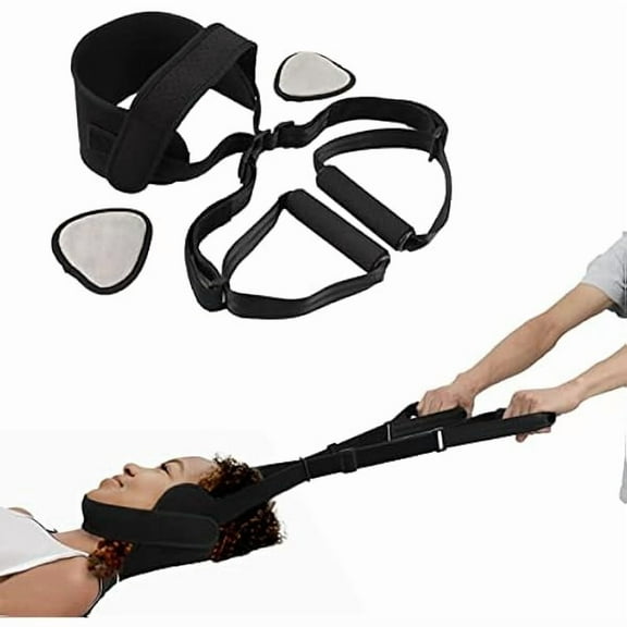 OAO A-Belt Spine Chiropractic Decompression Traction Tool with Chin Strap, The Neck Cervical Traction Device for Neck Pain Relief and Relaxation, Neck Stretcher Exerciser for Home/Office