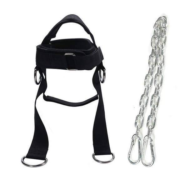 OAO Fitness Neck Head Harness Trainer, Adjustable Chin Strap and head harness Strength, Neoprene Neck Exerciser for Weight Lifting, Home and Gym Use