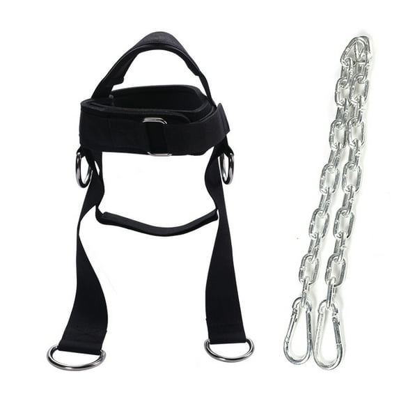 OAO Fitness Neck Head Harness Trainer, Adjustable Chin Strap and head harness Strength, Neoprene Neck Exerciser for Weight Lifting, Home and Gym Use