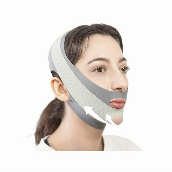 OAO V Line Lifting Mask Chin Strap for Sleeping, V Line Mask, Face Lifting Strap, Chin Strap, Jawline Shaper, Jaw Strap, Double Chin Reducer,Face Lift Tape & Snoring Solution (Grey)