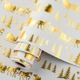 thumbnail image 1 of OAS Christmas Wrapping Paper Roll - 46.8 sq.ft. 3D Embossed Sleigh, Carriage, Tree, Moon, House With Gold Foil for New Year Celebration - 17in x 33ft, 1 of 13