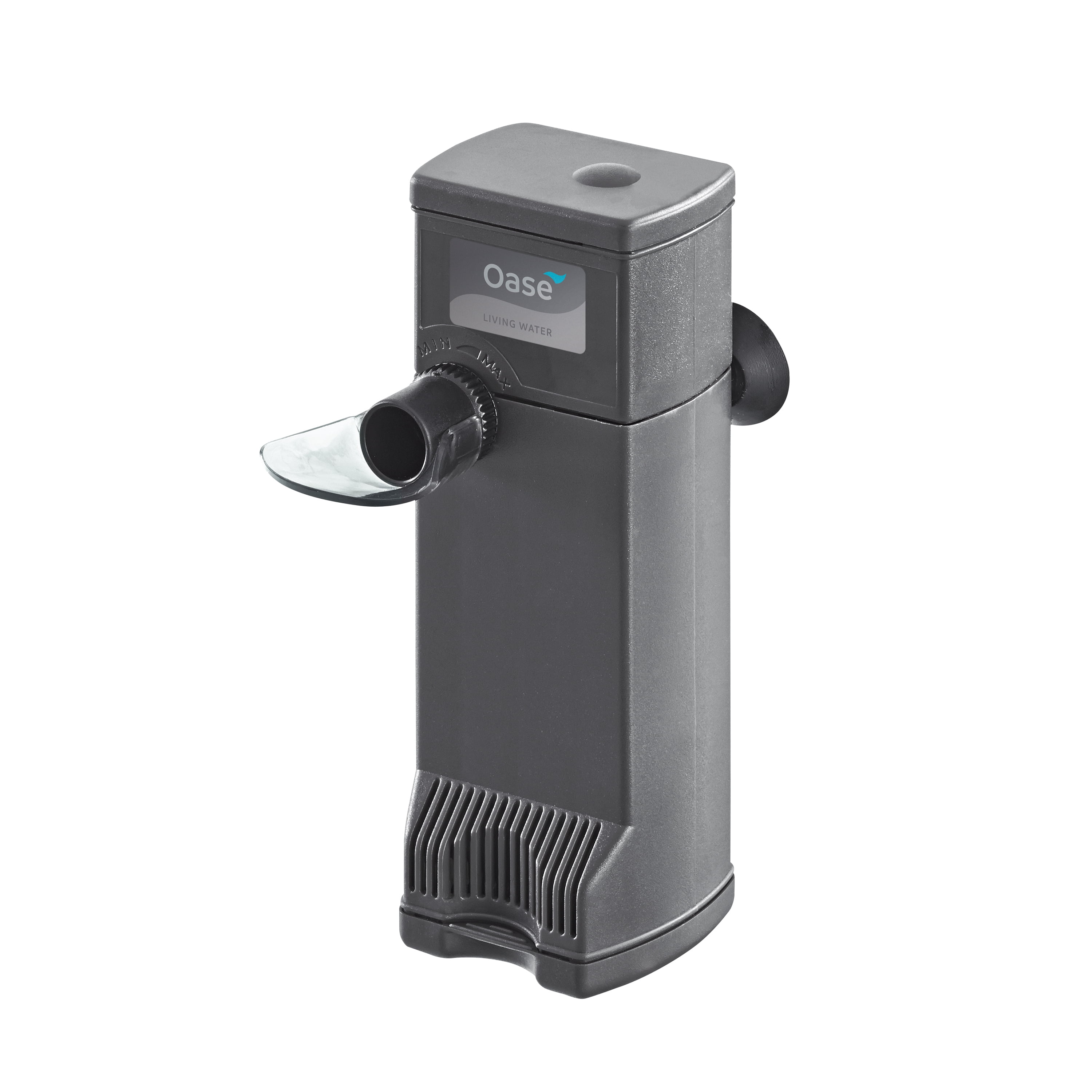 Compact Black Internal Aquarium Filter with Adjustable Flow