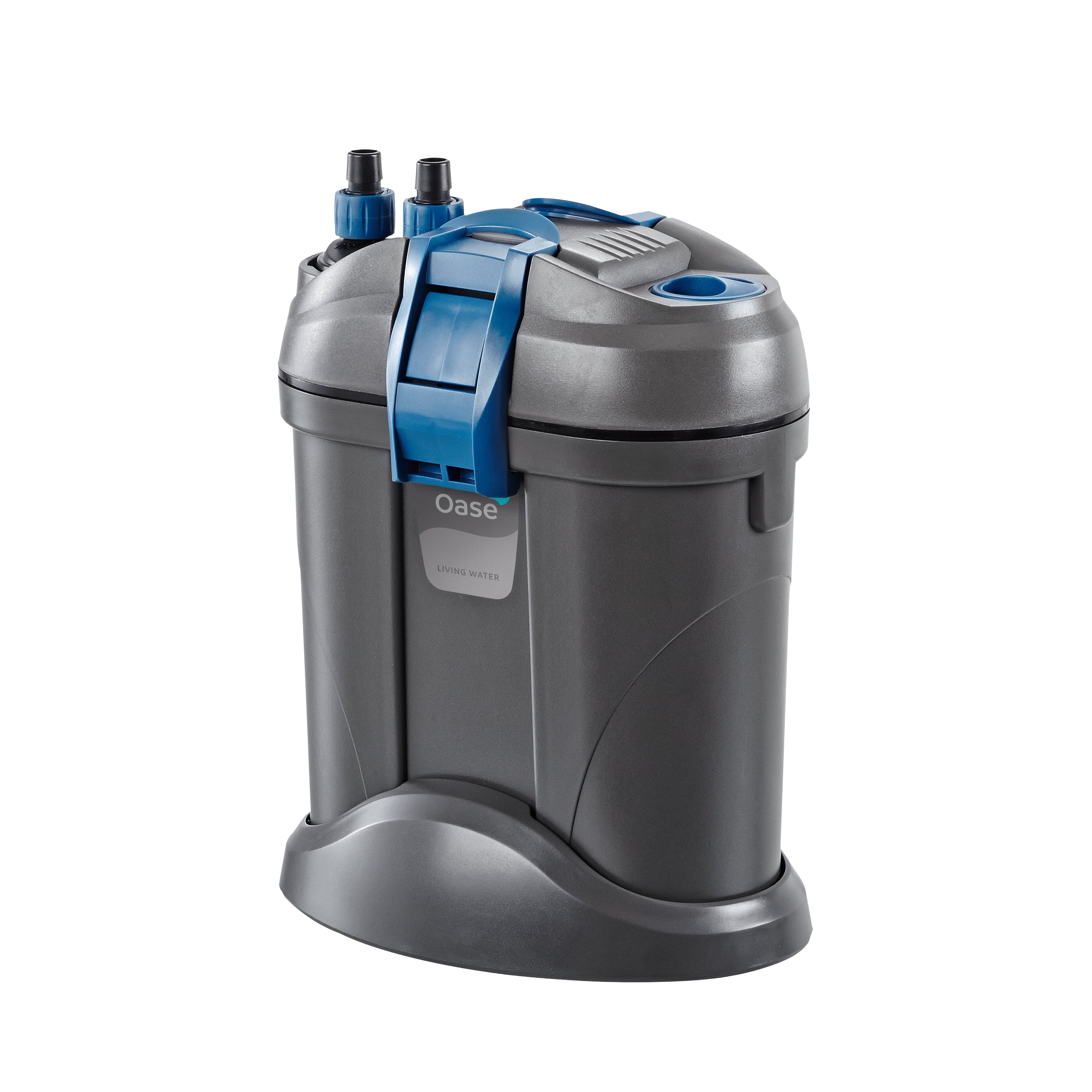 Compact Gray and Blue External Aquarium Filter, 100 Gallons