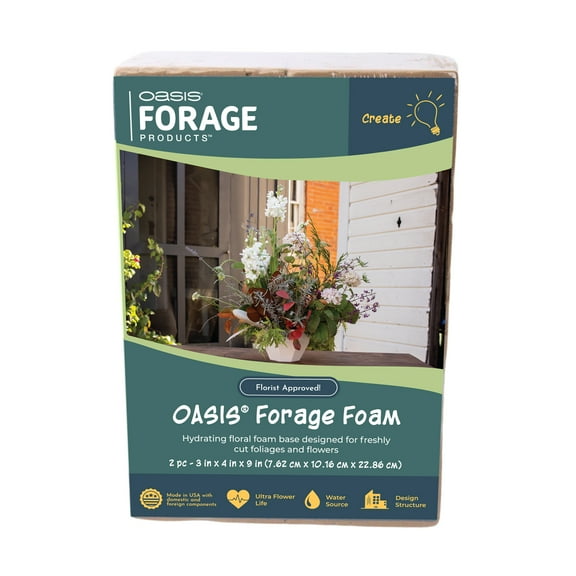 OASIS Forage Floral Foam, Brown, 2 pack