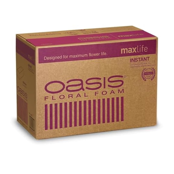 OASIS Instant Floral Foam Maxlife | Punched for Faster Water Absorption | Green 48 Brick Case