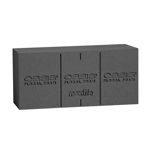 OASIS Midnight Floral Foam, Deluxe Brick Black Wet Heavy Density Floral Foam for Fresh Flowers Professional Florist Grade 48 Brick Case