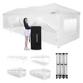 thumbnail image 1 of OASISHOME 10'x30' One Push Setup Pop-Up Canopy Tent with 8 Removable Sidewalls,Carry Bag,Waterproof Commercial Gazebo for Weddings/Outdoor Events, Heavy-Duty Frame& Stakes,Ropes (White), 1 of 6
