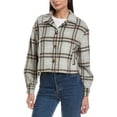 thumbnail image 1 of OAT NEW YORK womens  Cropped Plaid Jacket, m, Beige, 1 of 3