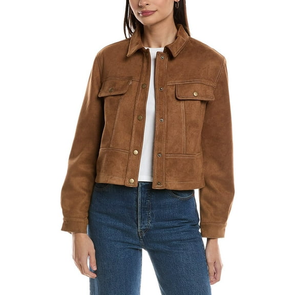 OAT NEW YORK womens  Trucker Jacket, xs, Brown