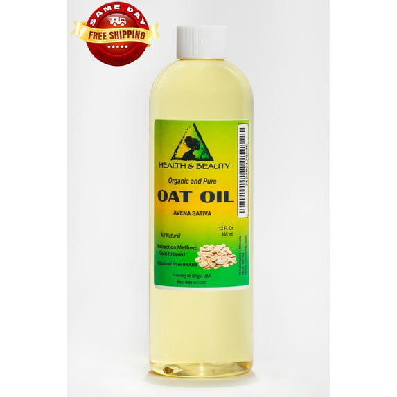 OAT OIL ORGANIC CARRIER COLD PRESSED PREMIUM NATURAL FRESH 100% PURE 12 OZ