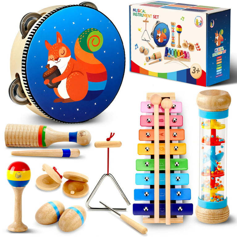 Ehome Musical Instruments Toys for Toddlers 1-3, Baby Kids Musical  Instruments, Wooden Percussion Instruments Preschool Educational Musical  Toys Set