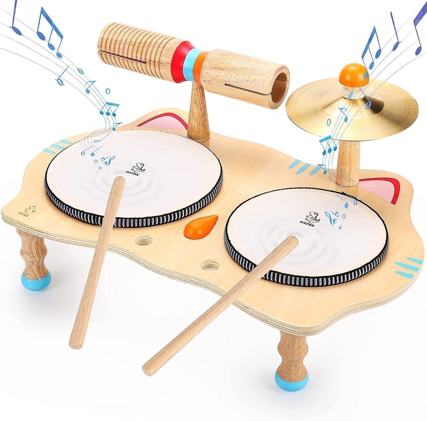 oathx Kids Drum Set Toddler Educational Musical Instruments for