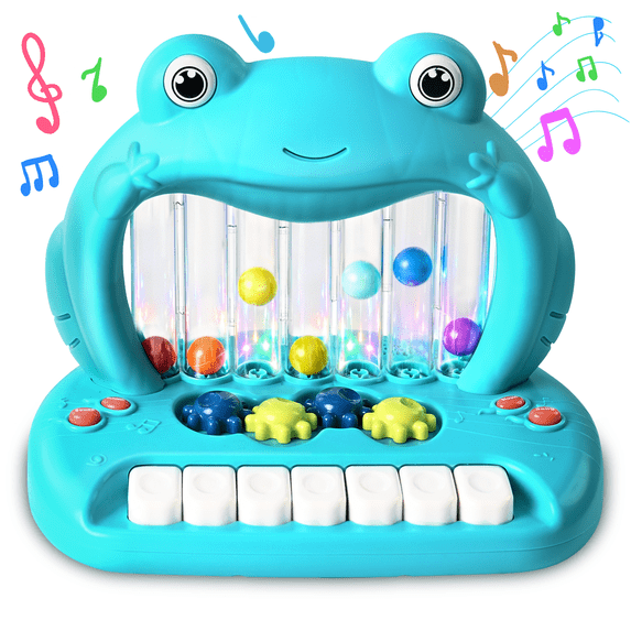 OATHX Baby Piano Toy Keyboard with Songs Sounds Lights Keyboard Toys Frog Musical Instrument for Toddlers Infant Preschoolers