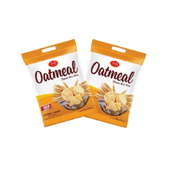 Richy Instant Oatmeal Mini Bites, Cheese, Crunchy, 2 Count 220 Gram