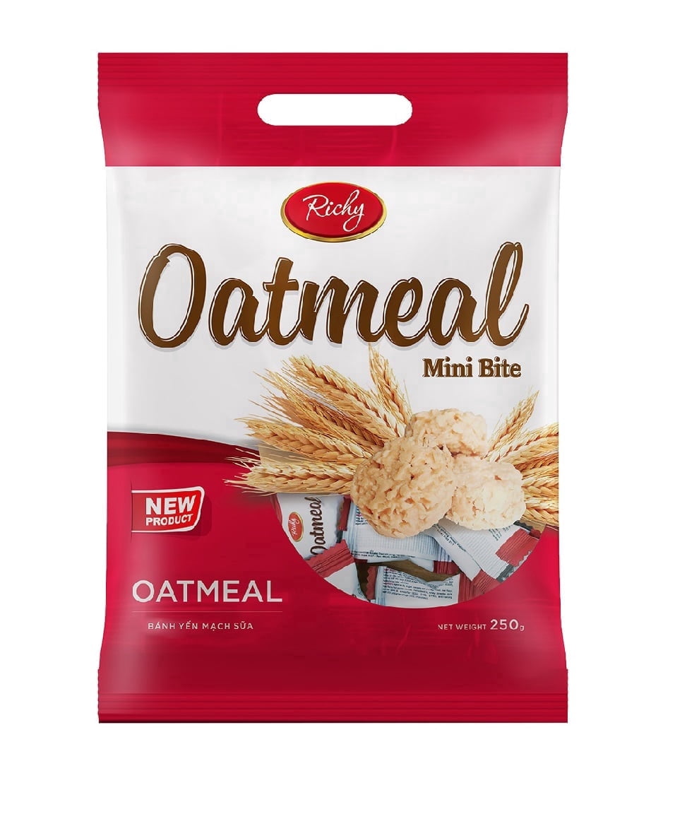 Richy Instant Oatmeal Mini Bites Crunchy 1 Count 250 Gram