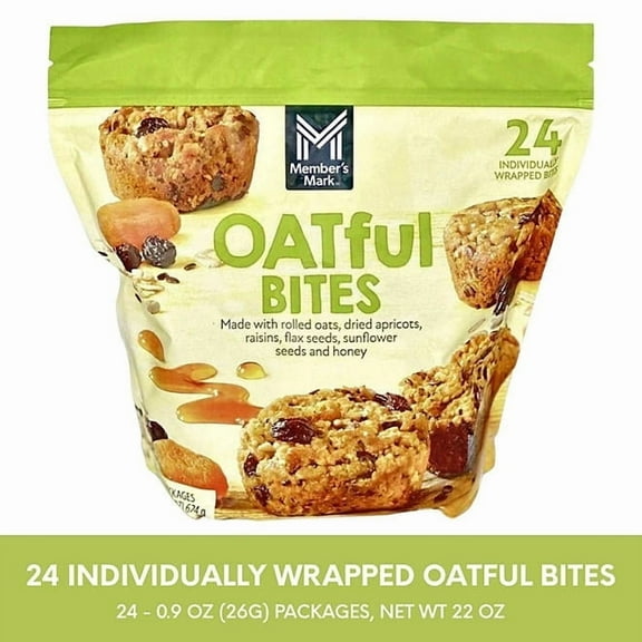 OATful Bites, With Rolled Oats And Dried Fruit 0.9 oz., 24 Individually Wrapped pk.
