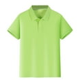 thumbnail image 1 of OAUP Girls Polo Shirt Tops Toddler Big Kids Short Sleeve Shirt Button Down Collar Comfortable & Soft Pique Fabric Pullover Shirt Trendy Leisure Outdoor Tee,4-12Y, 1 of 7