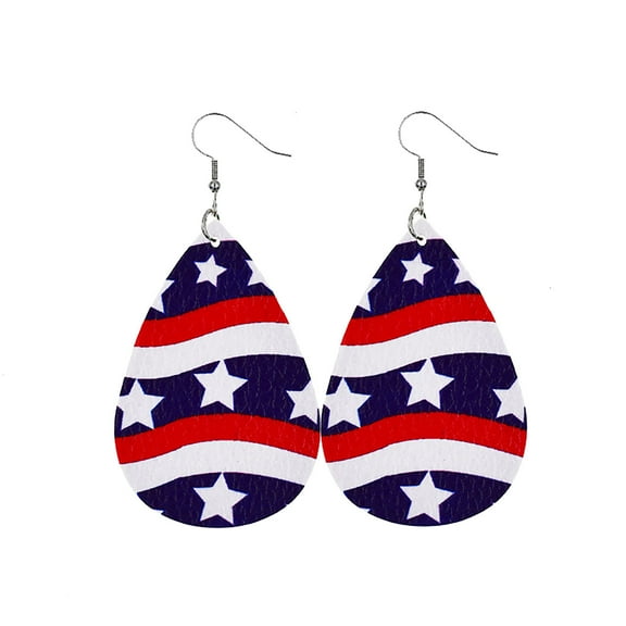 OAVQHLG3B 1 Pairs American Flag Earrings 4th of July Earrings Patriotic Star Earring for Independence Day Gift