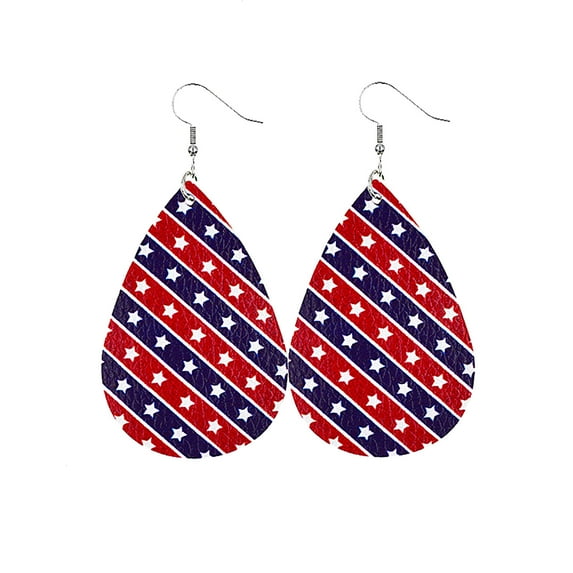 OAVQHLG3B 1 Pairs American Flag Earrings 4th of July Earrings Patriotic Star Earring for Independence Day Gift