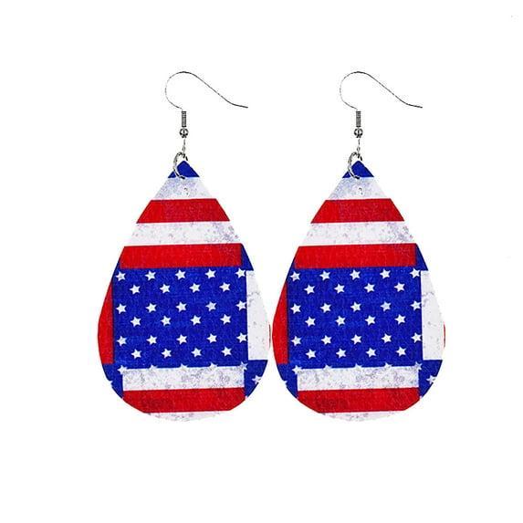 OAVQHLG3B 1 Pairs American Flag Earrings 4th of July Earrings Patriotic Star Earring for Independence Day Gift