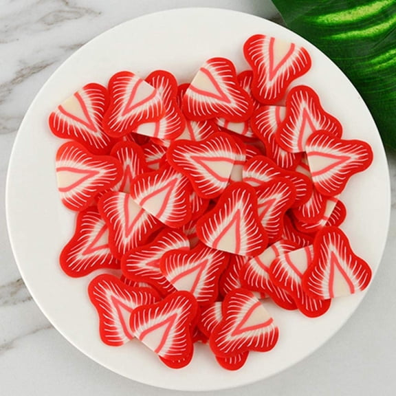 OAVQHLG3B 10 Pcs Realistic Fake fruit Fruit Fake Watermelon Slices Fake Strawberries Fake Grapefruit Slices Fake Lemon Slices Fake Ice Rocks Artificial Simulation Fruits Table Party Photography Prop