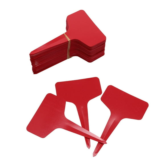 OAVQHLG3B 100 Pcs Plastic Plant Labels T-Type Waterproof Garden Tags Nursery Markers 6 x10cm