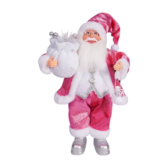 Clearance! 12 Inch Christmas Santa Claus Dolls Standing Santa Claus Figurine Christmas Figurine Figure Decor for Holiday Party Home Decoration