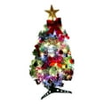 thumbnail image 1 of OAVQHLG3B 12 inch Artificial Mini Christmas Tree with LED String Lights and Decorations, Tabletop Christmas Tree Christmas Ornaments for DIY Home Office （Without battery）, 1 of 9