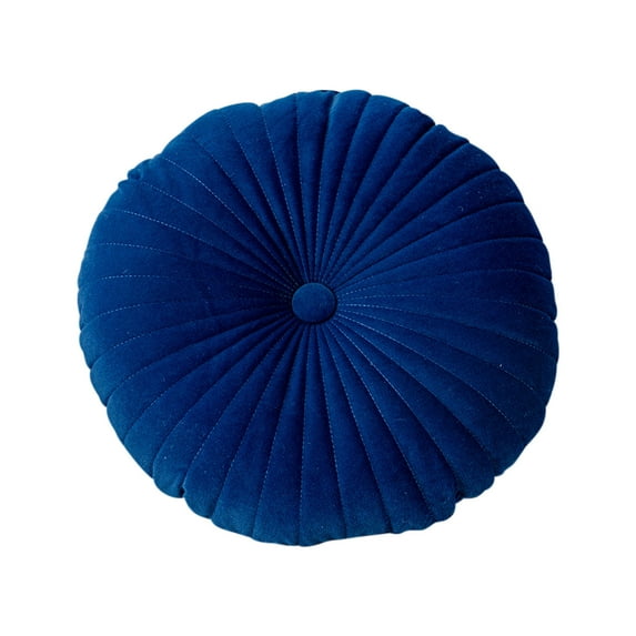 OAVQHLG3B 15.7 inch Round Sofa Cushion Pure Color Velvet Home Decor, Pleated Round Cushion, Pumpkin Pillow Suitable for Home Bed car Decoration